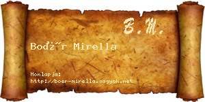 Boér Mirella névjegykártya
